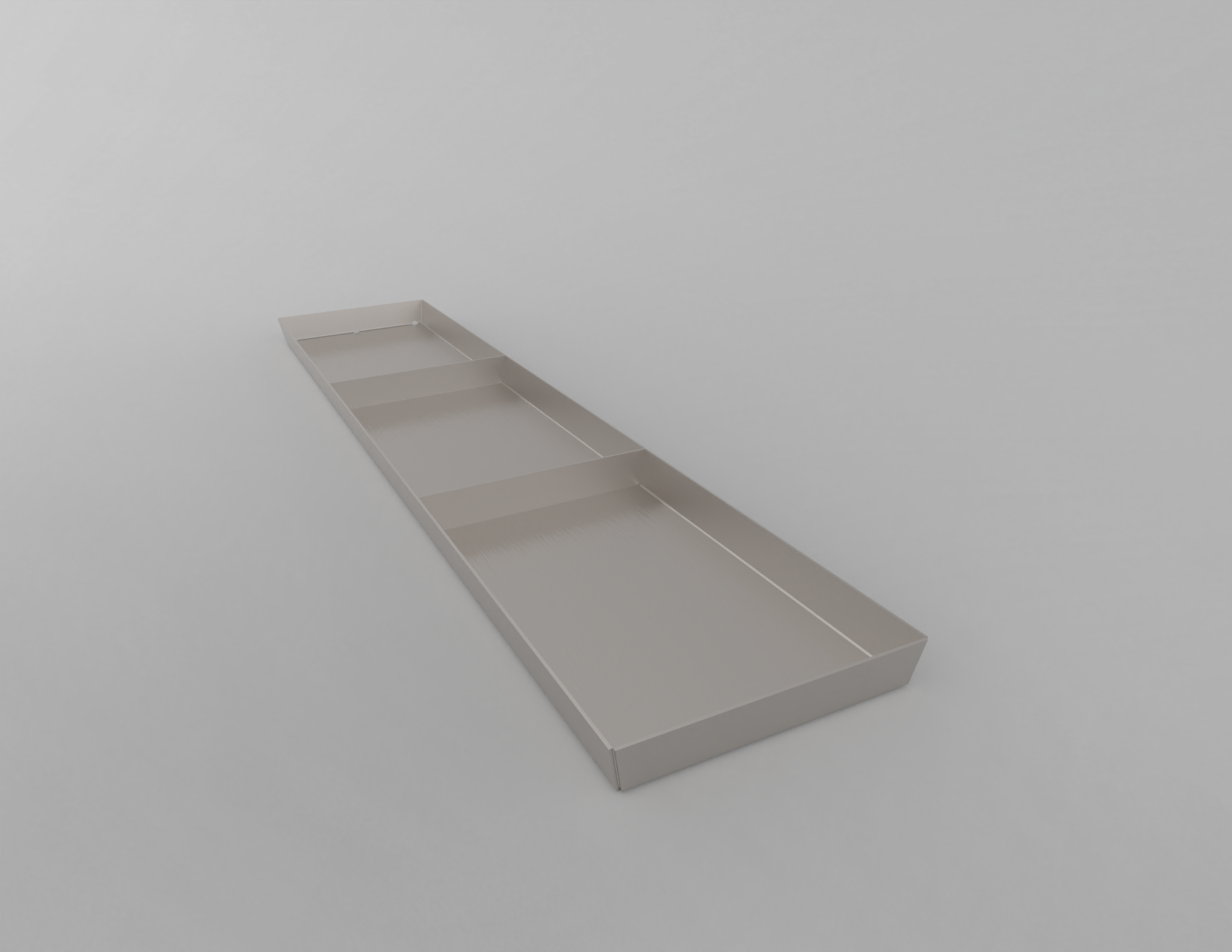 6"x26"x1" Tapered Pan W/Dividers